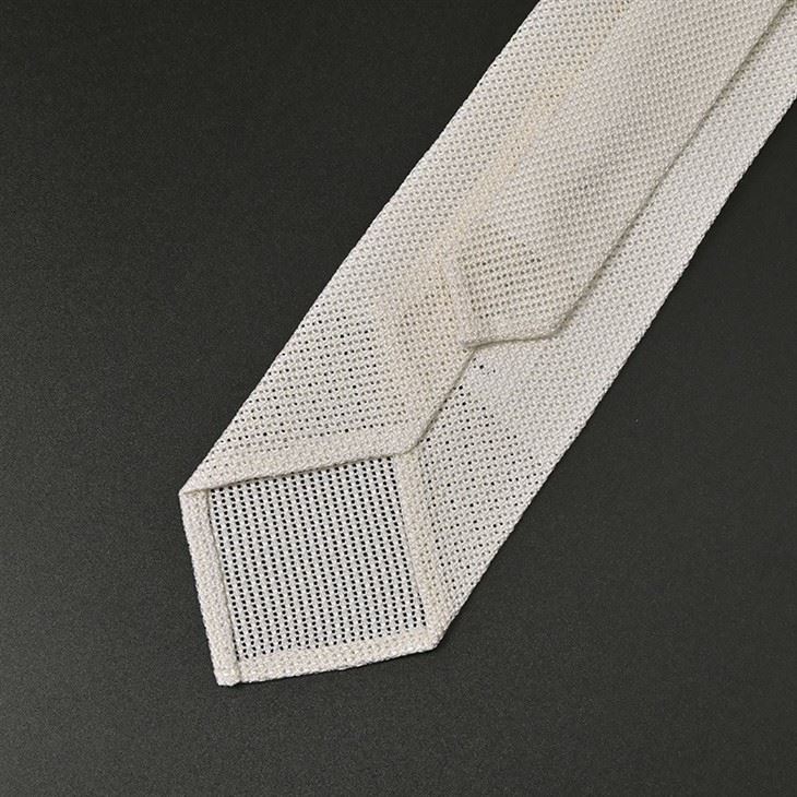 Garza Grossa White Grenadine Necktie